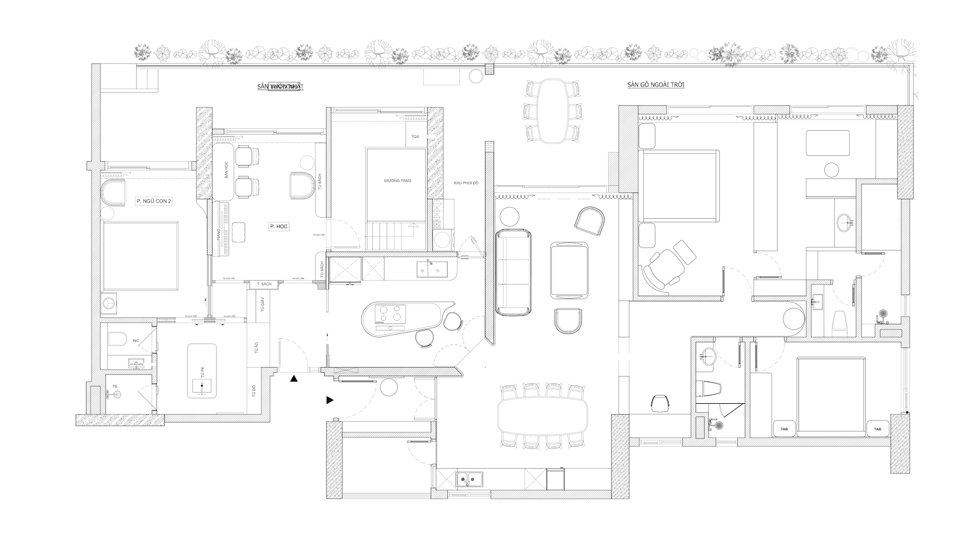 Thống nhất mặt bằng bố trí nội thất và các bản vẽ 2D liên quan