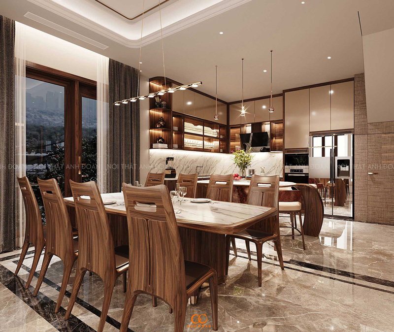 Một không gian bếp đẹp chủ yếu phụ thuộc vào ánh sáng trong không gian