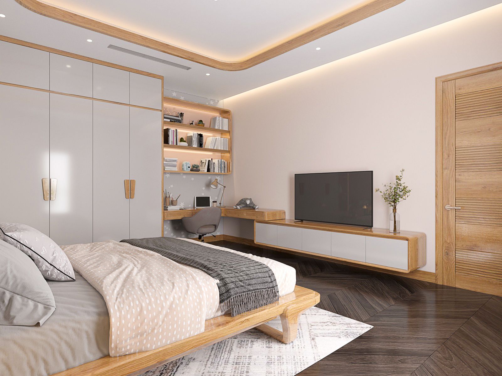 Giường ngủ gỗ sồi AD02